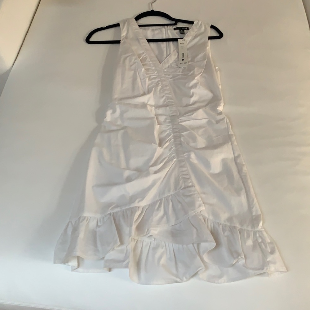 Aqua white dress